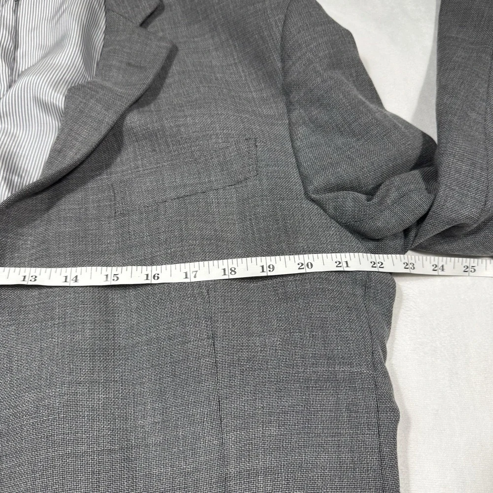 Brooks Brothers Explorer Regent Fit Blazer Mens 44L Gray 88%‎ Wool